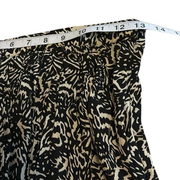 ba&sh Black and Cream Asymmetrical Midi Skirt - Picture 6 of 9